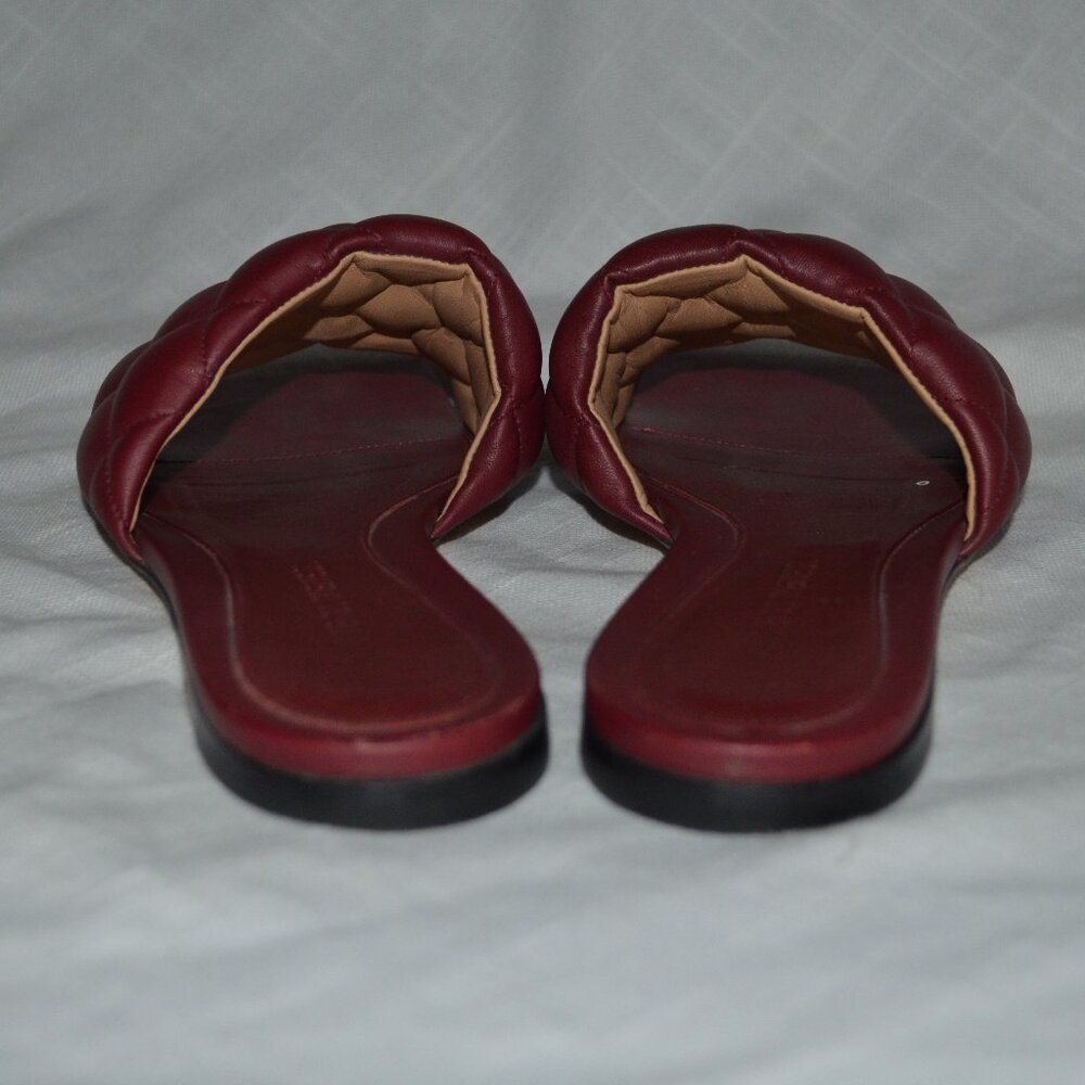 $1350 37 6.5 Bottega Veneta Lido Burgandy Slipper Woven Leather Sandals … - Picture 8 of 12